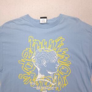 HUF Casual Crew Neck Short Sleeve Graphic T Shirt Mens Size Large L Blue